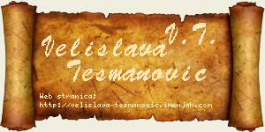 Velislava Tešmanović vizit kartica